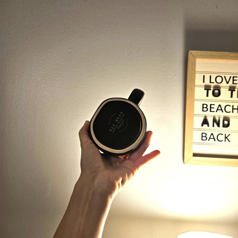Rae Dunn Black "MOM" Mug 5" X 4" - Picture 2 of 5